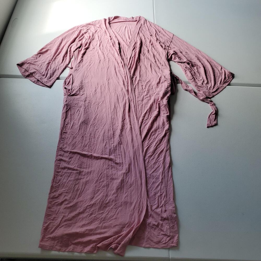 Victoria's Secret Robe Womens XS/S Pink Modal Jersey Kimono 3/4 Sleeve Belted